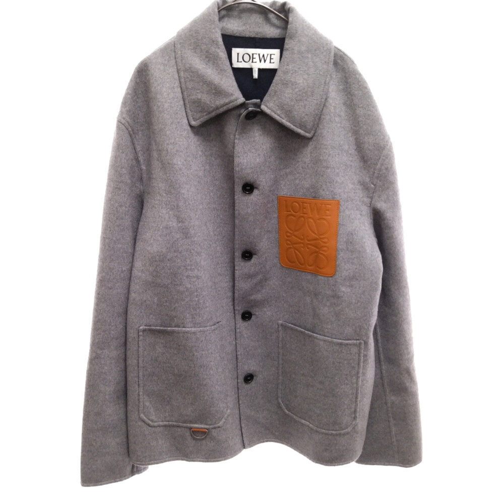 LOEWE ロエベ 21AW Workwear Jacket アナグラムウールアンドカシミヤワークウェアジャケット アウター グレー H526Y02W14