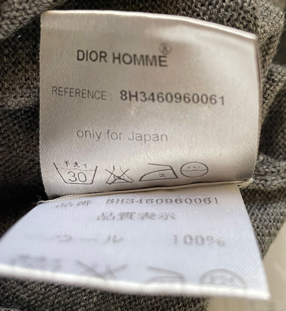 Dior Homme V шея вязаный серый 