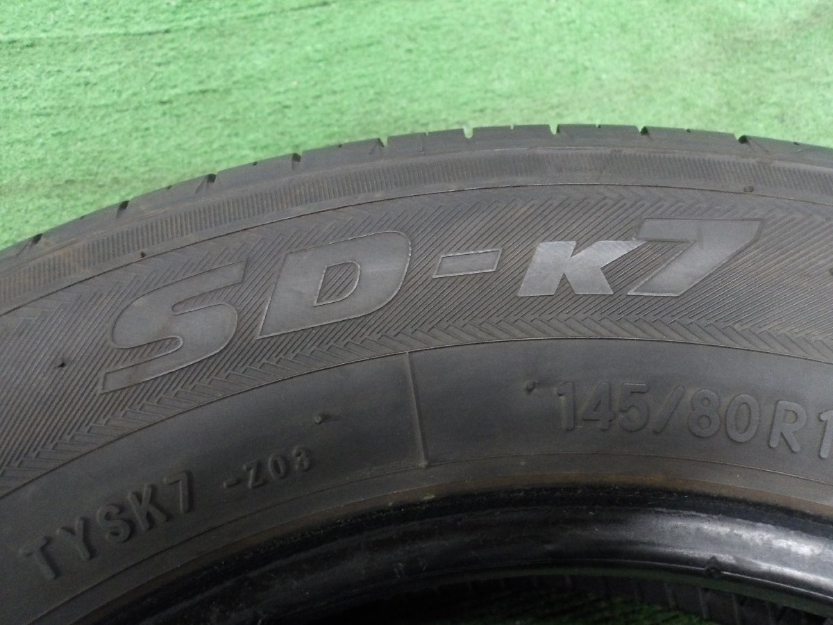 『TOYO　トーヨー　SD-K7　145/80R13　2020年製　夏タイヤ　ノーマルタイヤ　4本セット』_画像9