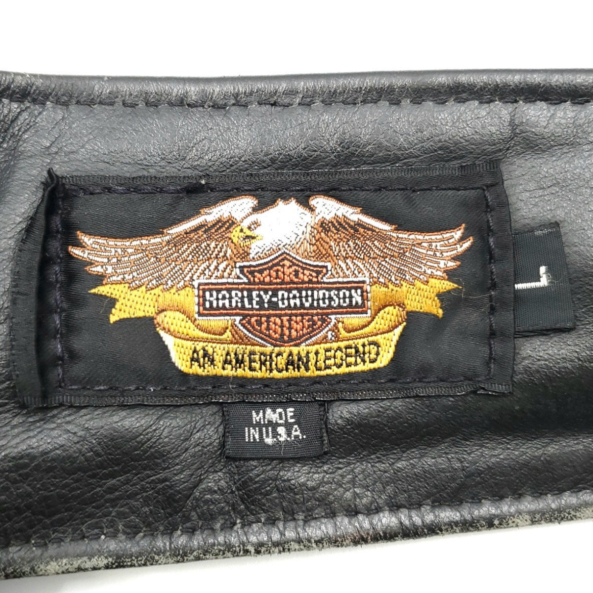 USA製 HARLEY-DAVIDSON レザーチャップス黒W30～36位メンズL本革