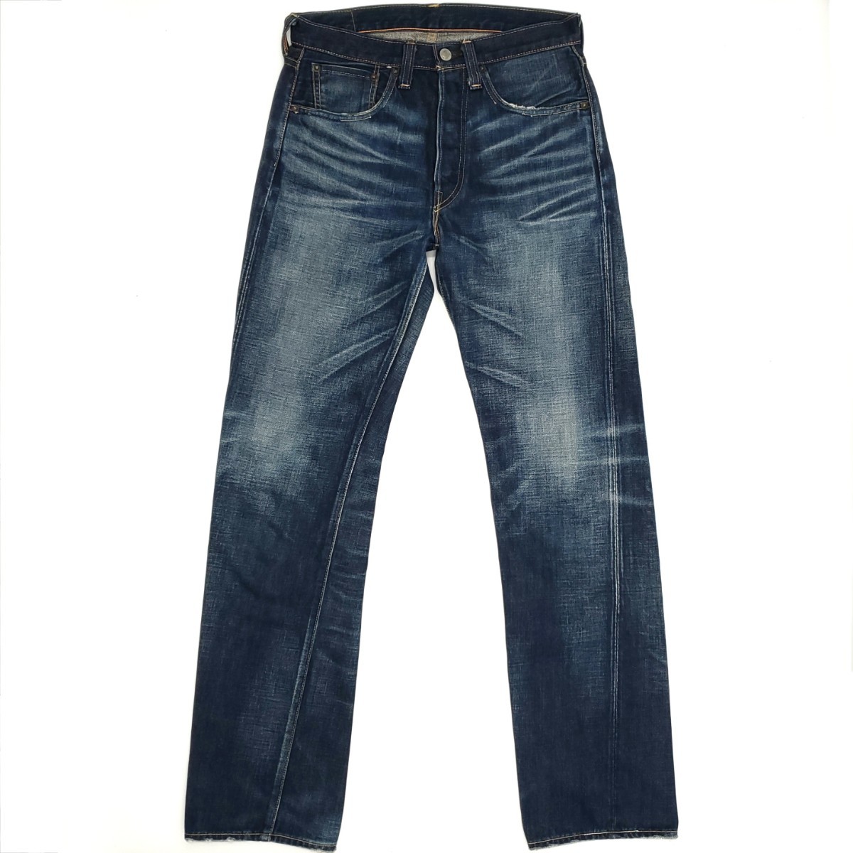 サンプル級のアタリ◆Levi's 47501◆W32日本製ビンテージ復刻ジーンズBIGEリーバイス赤耳ビッグEメンズデニム501XXレプリカLVC加工 700_画像2