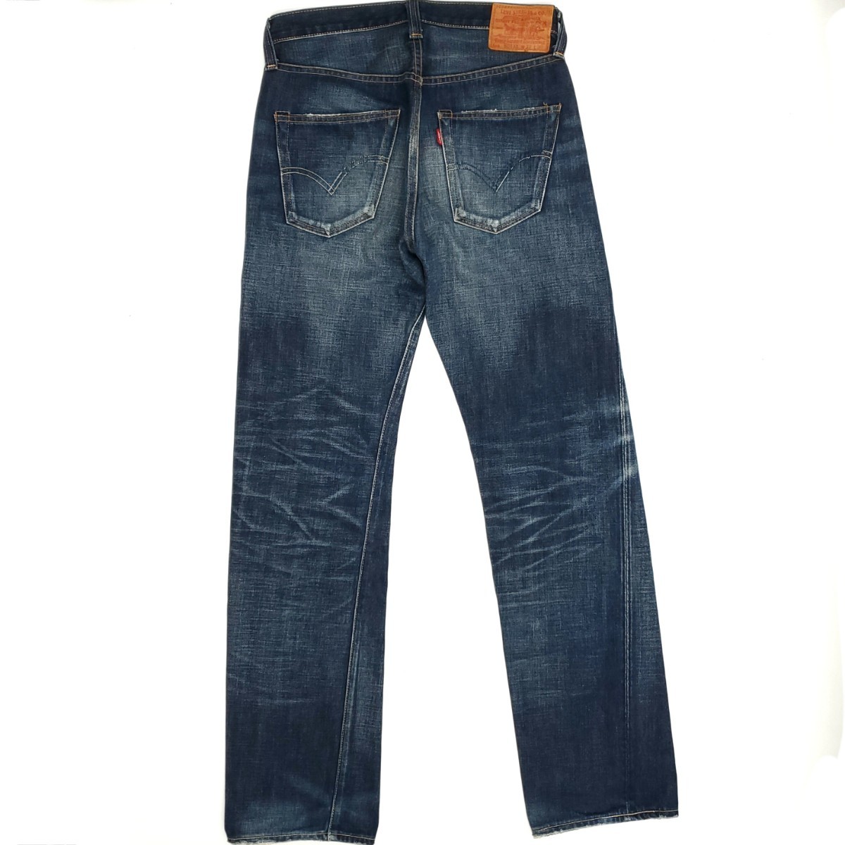 サンプル級のアタリ◆Levi's 47501◆W32日本製ビンテージ復刻ジーンズBIGEリーバイス赤耳ビッグEメンズデニム501XXレプリカLVC加工 700_画像3