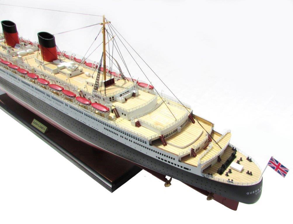 * gorgeous passenger boat new *RMS Queen Elizabeth 100cm precise class wooden handmade final product 