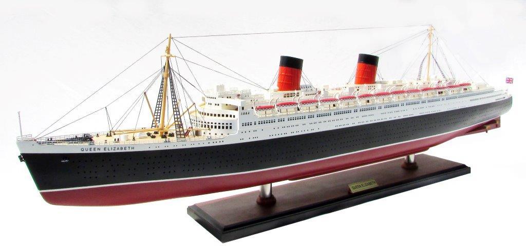 * gorgeous passenger boat new *RMS Queen Elizabeth 100cm precise class wooden handmade final product 
