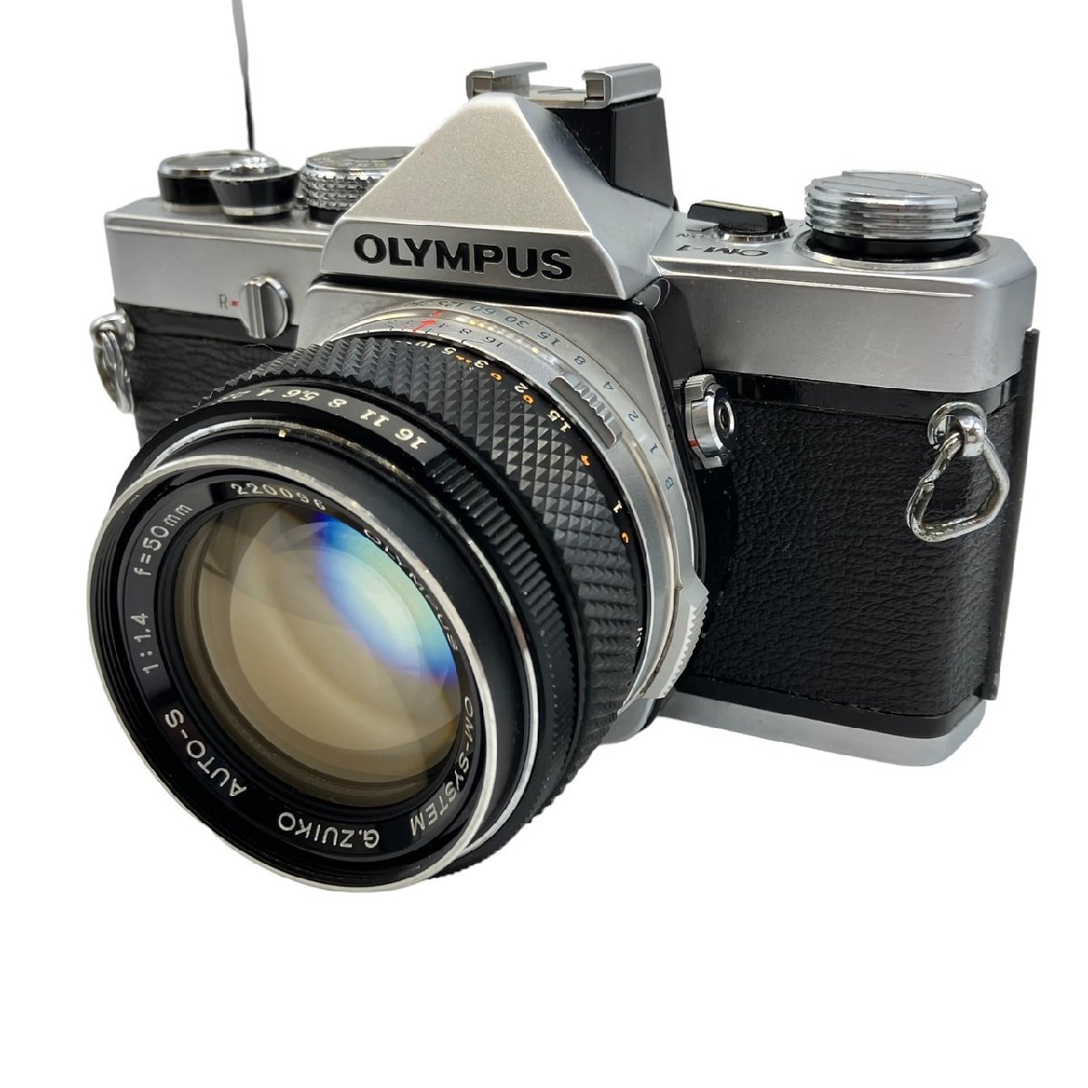 最低価格の OLYMPUS オリンパス シルバー 一眼レフ フィルムカメラ OM-1 -50mm f1.4 単焦点レンズ オリンパス
