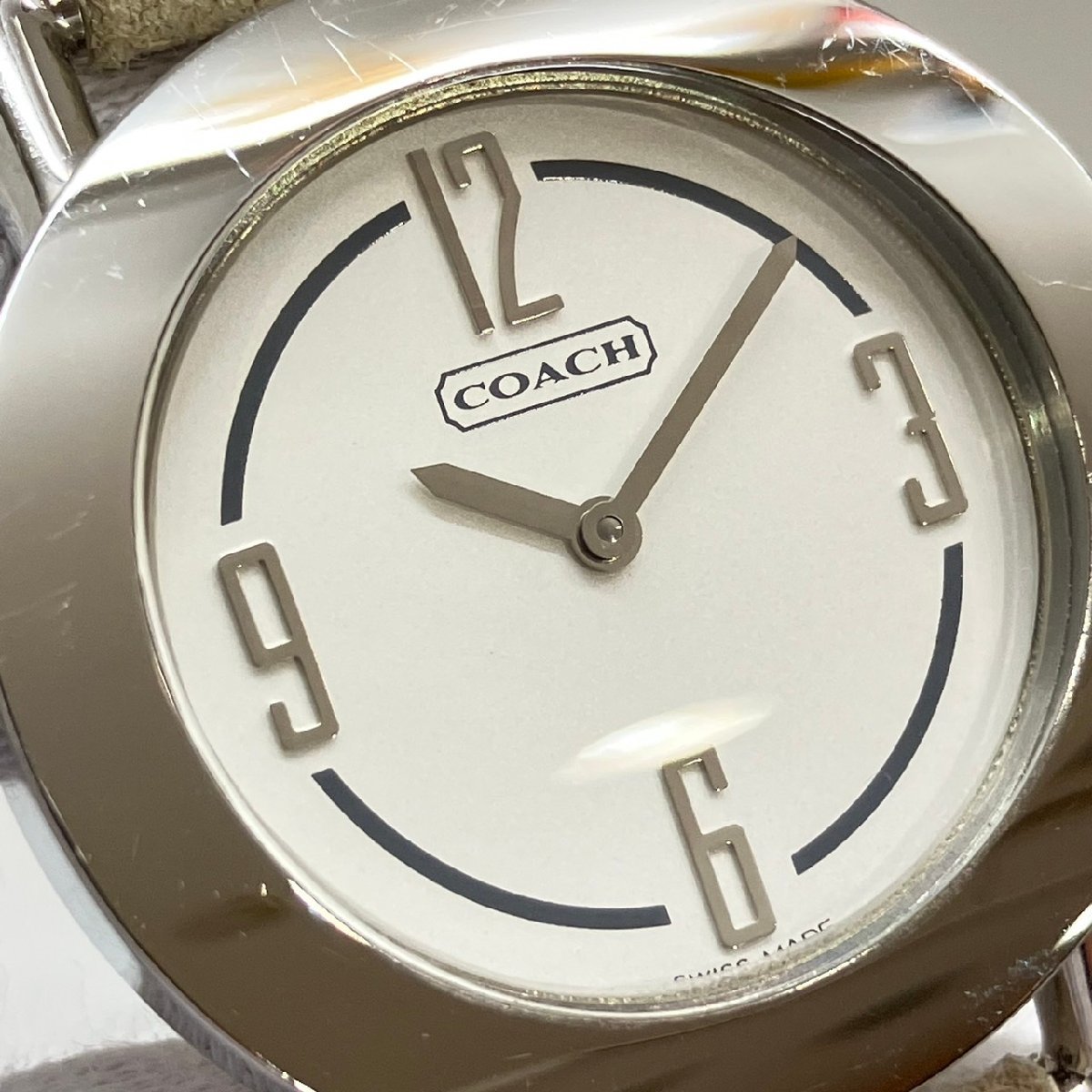 COACH コーチ ラウンド レディース腕時計 クォーツ SS 純正革 COACH コーチ ラウンド レディース腕時計 クォーツ SS 純正革