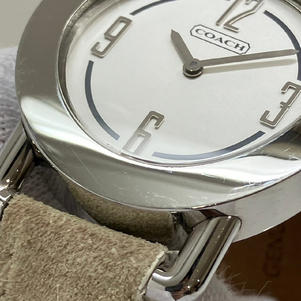 COACH コーチ ラウンド レディース腕時計 クォーツ SS 純正革 COACH コーチ ラウンド レディース腕時計 クォーツ SS 純正革