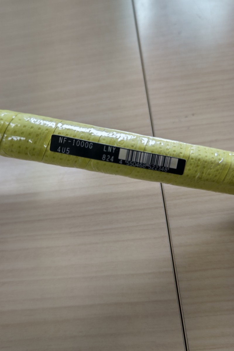 【YONEX NF-1000G 4U5】 YONEX(ヨネックス) ナノフレア1000G ライトニングイエロー 4U5 バドミントンラケット 新品未使用 ケース付