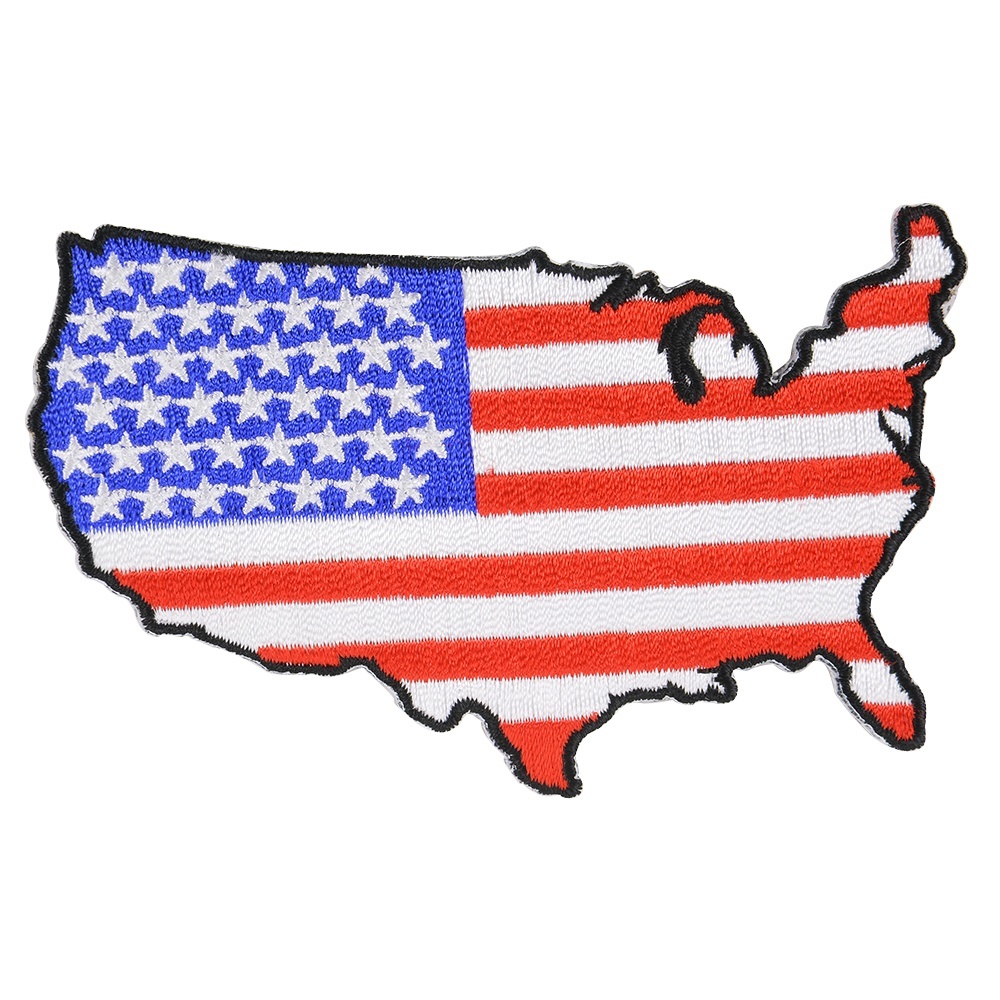 ミリタリーパッチ 星条旗 USA アイロンシート付 USフラグ アメリカ国旗 フラッグパッチ アップリケ ワッペン_画像1