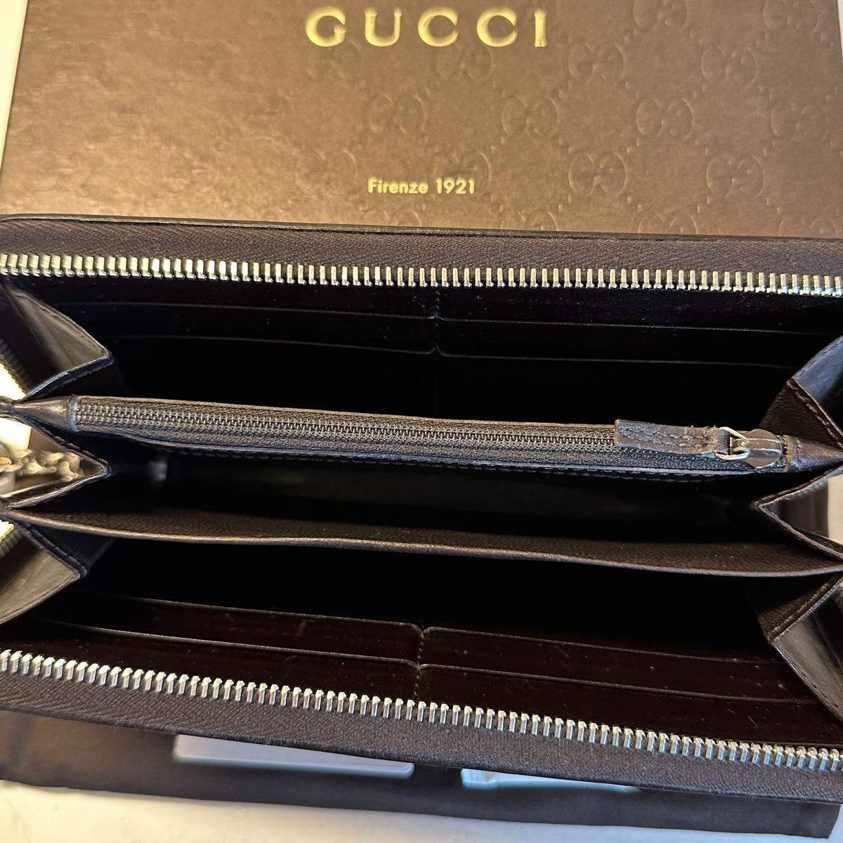 未使用に近い グッチ GUCCI 財布 長財布 GGキャンバス GG金具 ラウンド