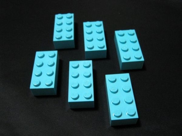 凸レゴ凸　%3001　2x4ブロック（マリン）　6個_画像2