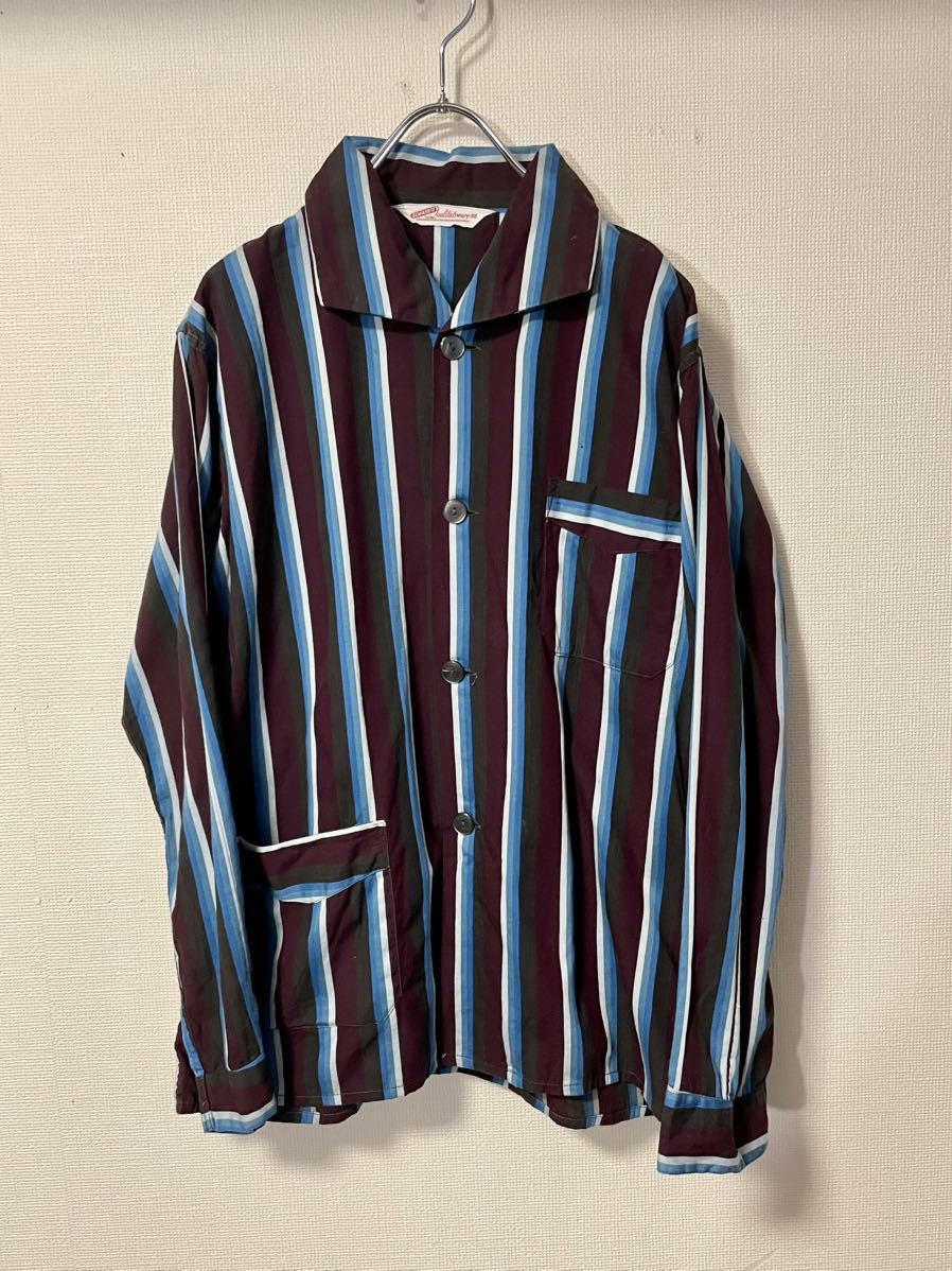 60s70s ヨーロッパビンテージ パジャマシャツ /ユーロ ジャケット