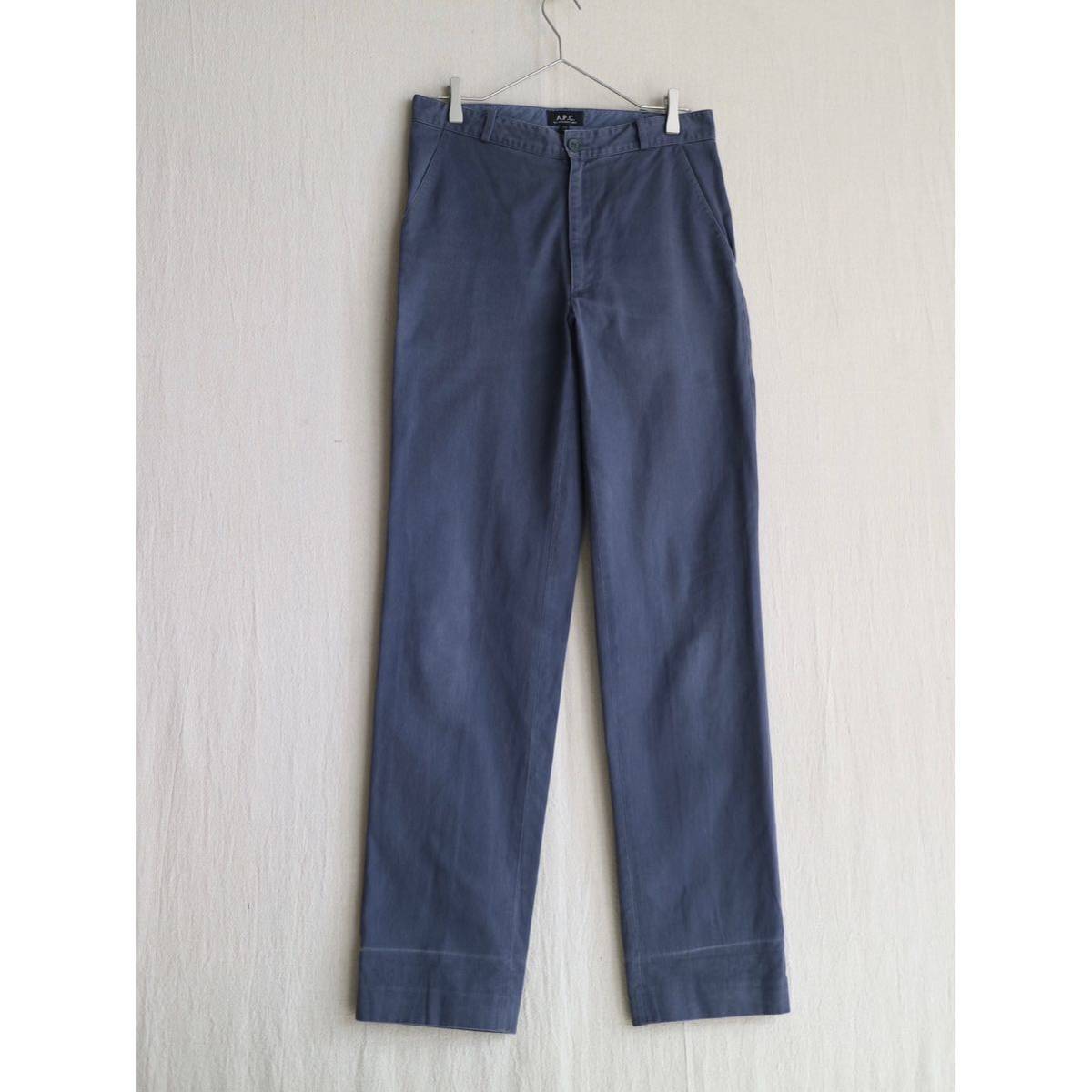 フランス製 A.P.C. パンツ / XS コットン グレー ヘリンボーン riri ジップ ビンテージ P3-06005-9277 sale_画像1