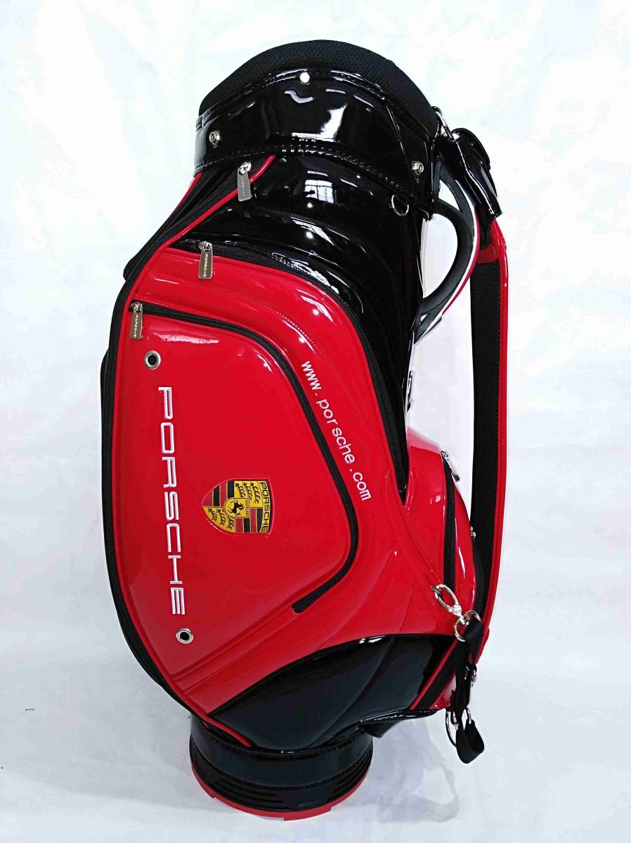 全新保時捷保時捷高爾夫球包支架包簡單運動員黑色×紅色 原文:新品 Porsche ポルシェ　ゴルフバッグ スタンドバッグ シンプルアスリート 黒×紅