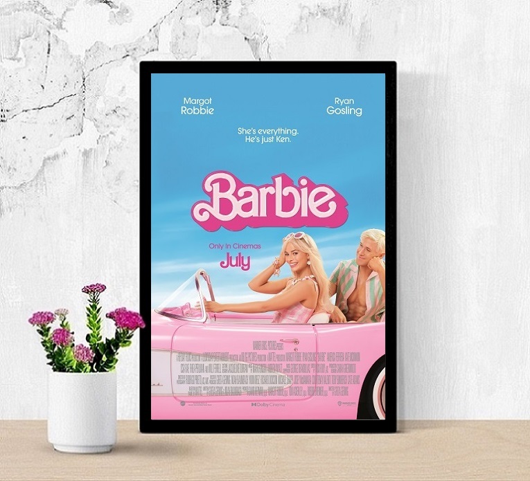 バービー 映画ポスター Barbie US版 黒フレーム付き A3サイズ mi2_画像2