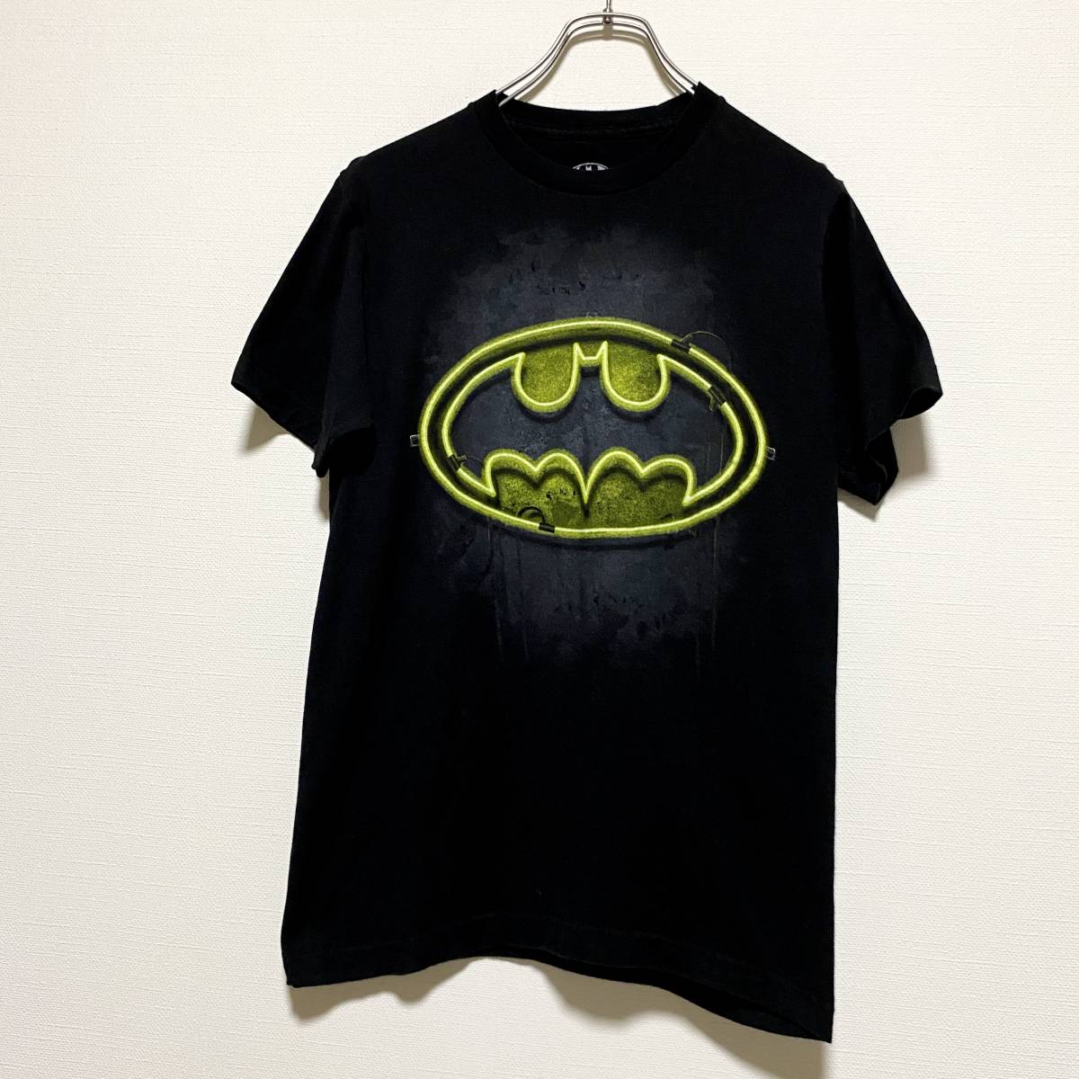 アメリカ古着　BATMAN　バットマン　半袖　Tシャツ　DCコミック　アメコミ　ロゴ　プリント　Sサイズ　メキシコ製　【P110】