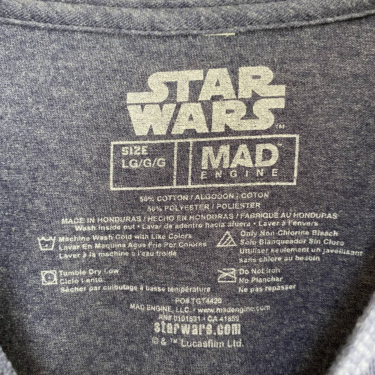 アメリカ古着　マンダロリアン　ボバフェット　半袖　Tシャツ　STAR WARS　スターウォーズ　映画　ムービー　Lサイズ　【P203】_画像9