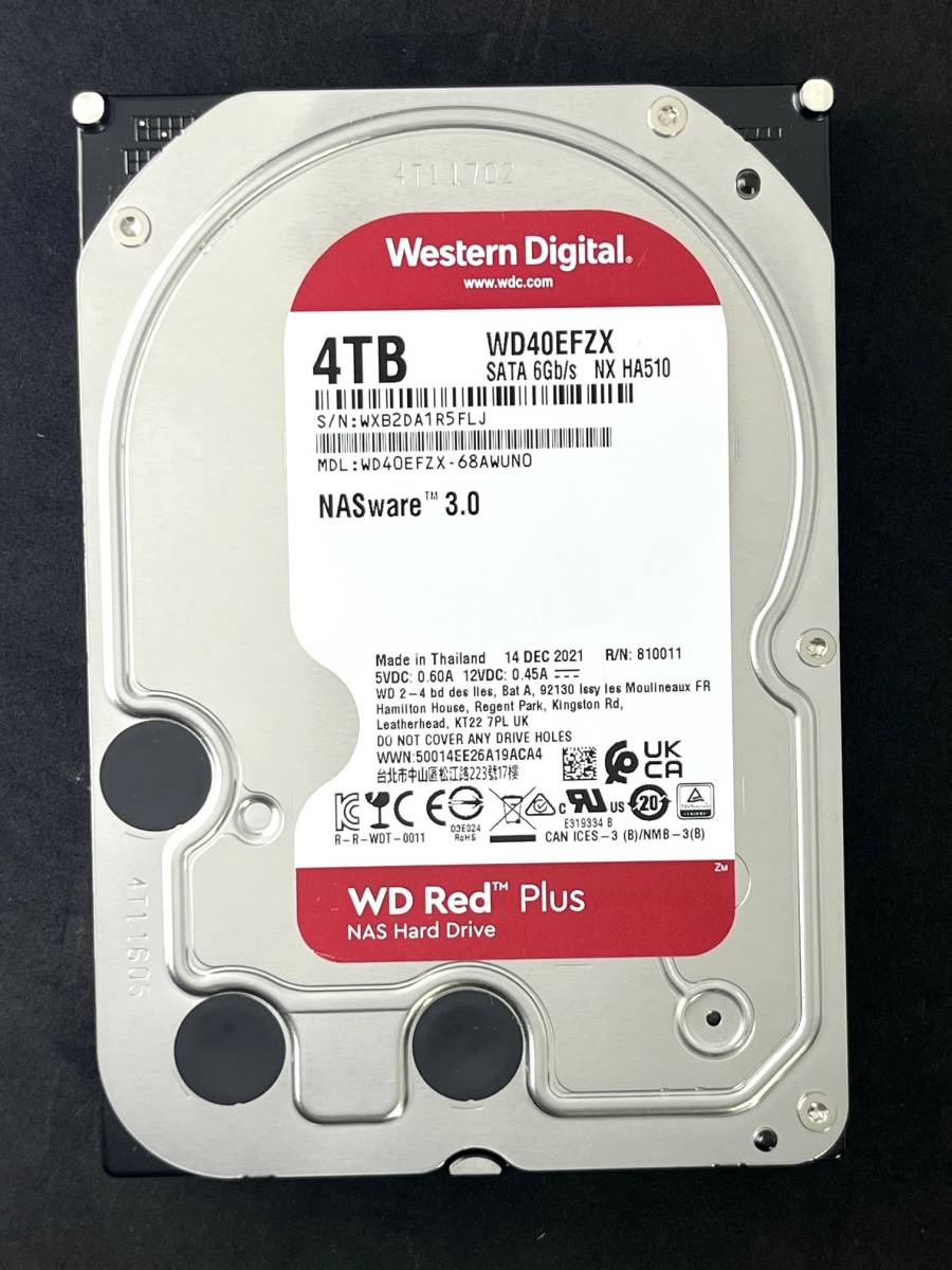 優れた品質 ☆ 4TB ☆ 【送料無料】 WD Plus 3.5インチ内蔵HDD RED