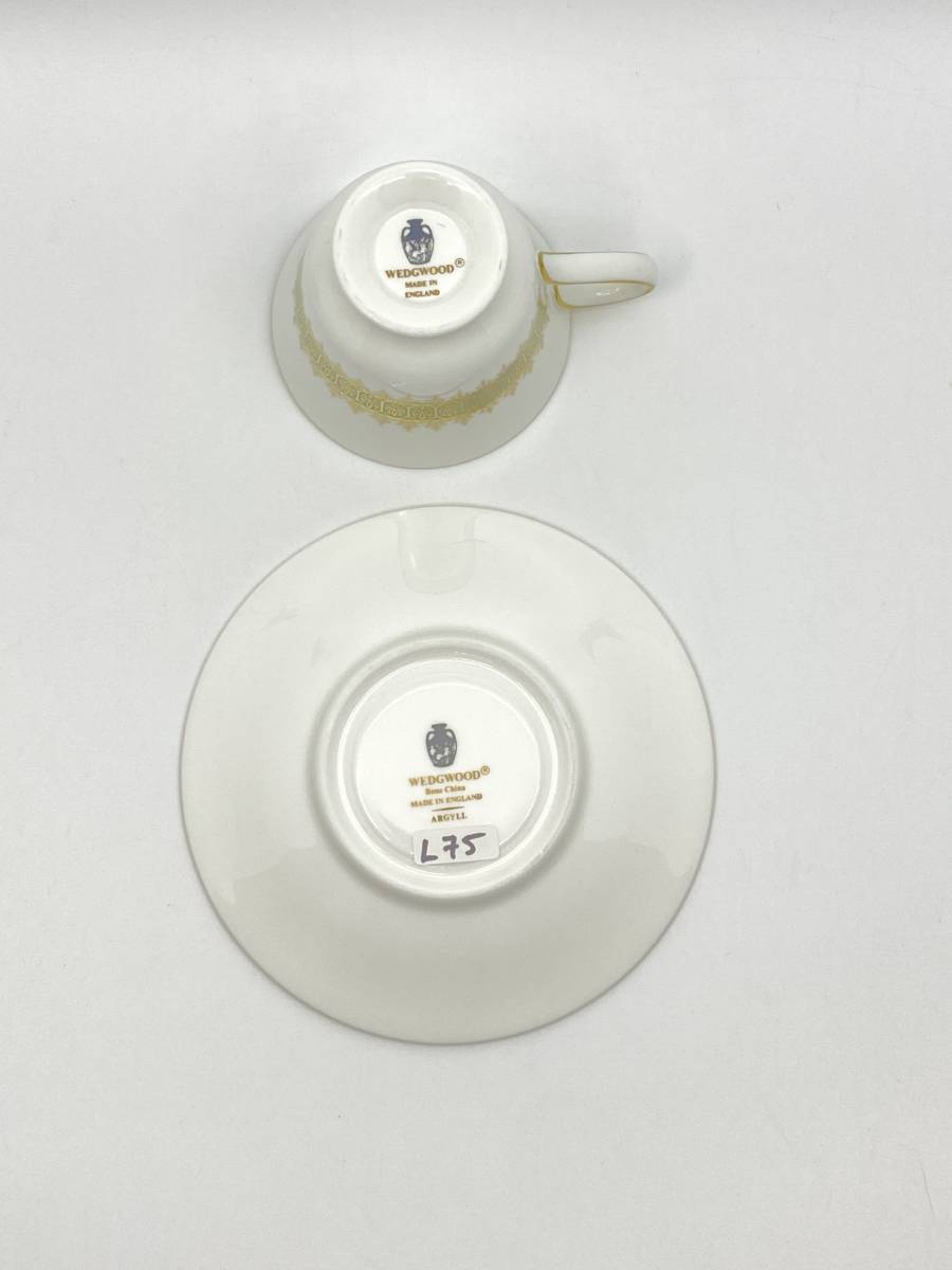 ＊レア＊ WEDGWOOD ウェッジウッド ＊RARE＊ ARGYLL Coffee Cup & Saucer アーガイル コーヒーカップ＆ソーサー *L75_画像9