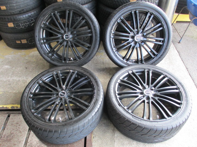 Ｙ－１４０２３　プロミネンス　ライン　８．０Ｊ＋５５　５Ｈ１１４．３　２４５／４０Ｒ２０　ニットー　５分山　１セット　エルグランド_画像1