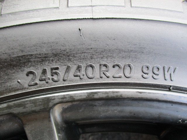 Ｙ－１４０２３　プロミネンス　ライン　８．０Ｊ＋５５　５Ｈ１１４．３　２４５／４０Ｒ２０　ニットー　５分山　１セット　エルグランド_画像10