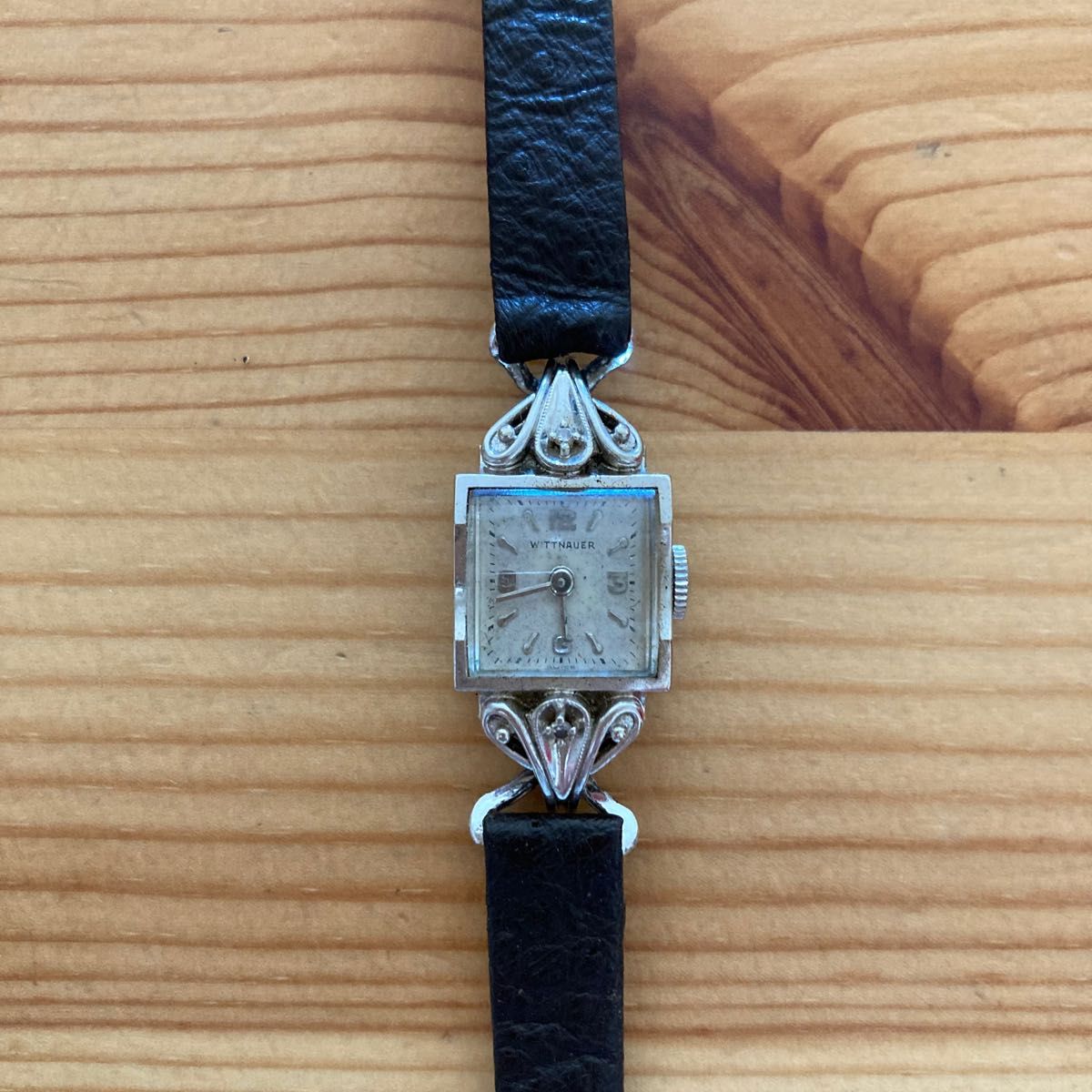 WITTNAUER アンティーク腕時計　14k ダイヤモンド　ホワイトゴールド レディース腕時計