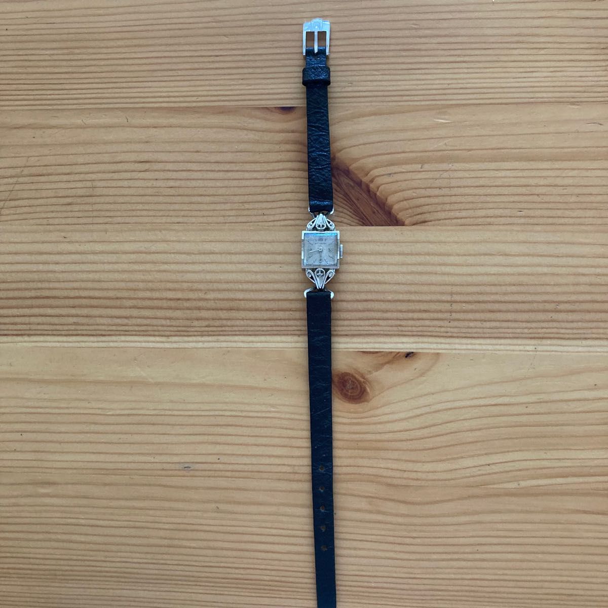 WITTNAUER アンティーク腕時計 14k ダイヤモンド ホワイトゴールド-