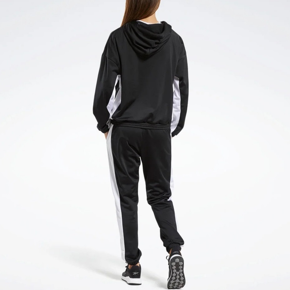  Reebok женский linear Logo половина Zip f-ti-to Lux -tsuL размер черный чёрный Parker брюки джерси верх и низ в комплекте 