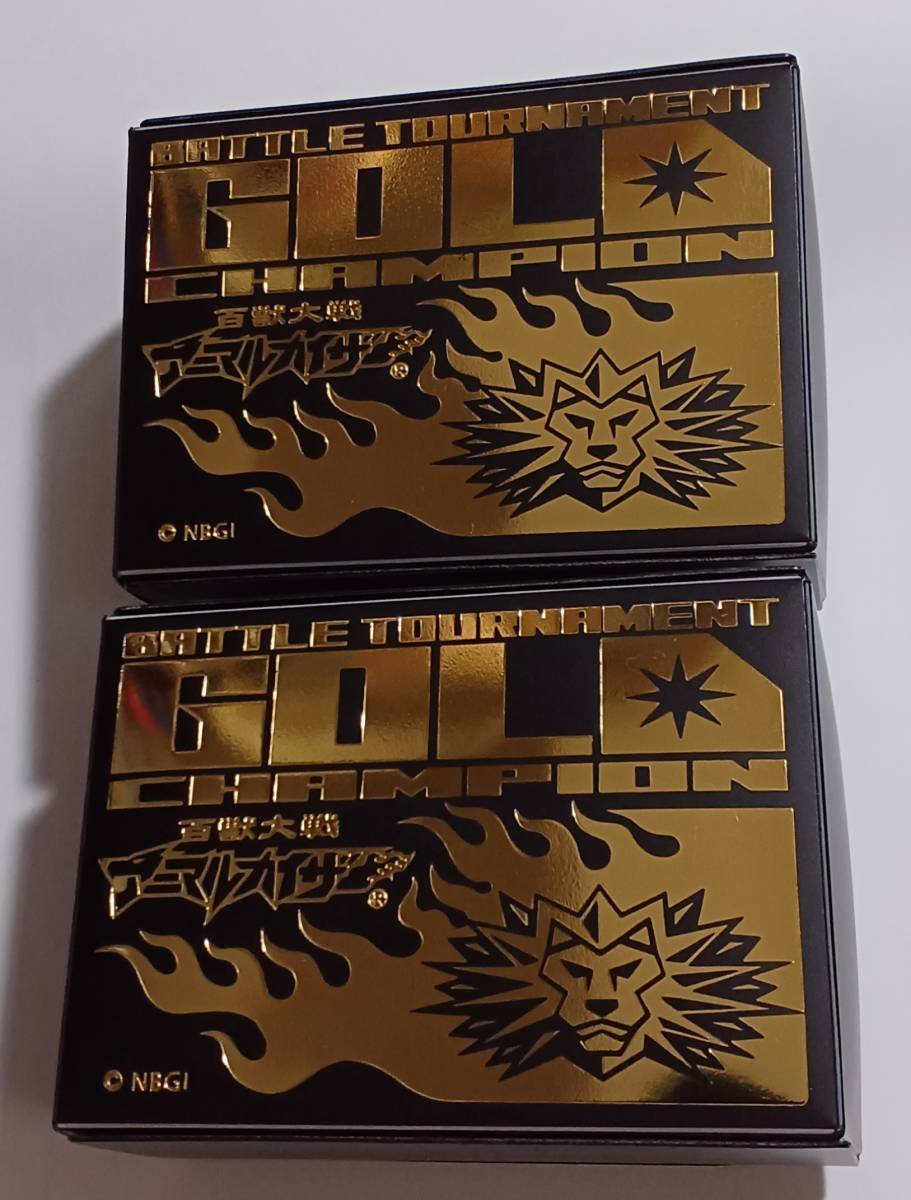  Hyakujuu Taisen Animal Kaiser победа футляр для карточек не использовался 2 шт. комплект стоимость доставки Y220~ не продается Champion Gold не продается 