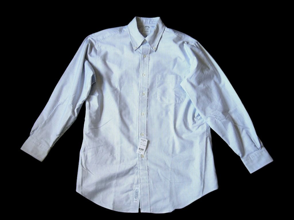 新品 [送料込] 14.5-33 旧モデル ブルックスブラザーズ REGENT オックスフォード 淡青 Stripe 長袖 ボタンダウンシャツ 米国製 ポケット有_別のお品の画像です。