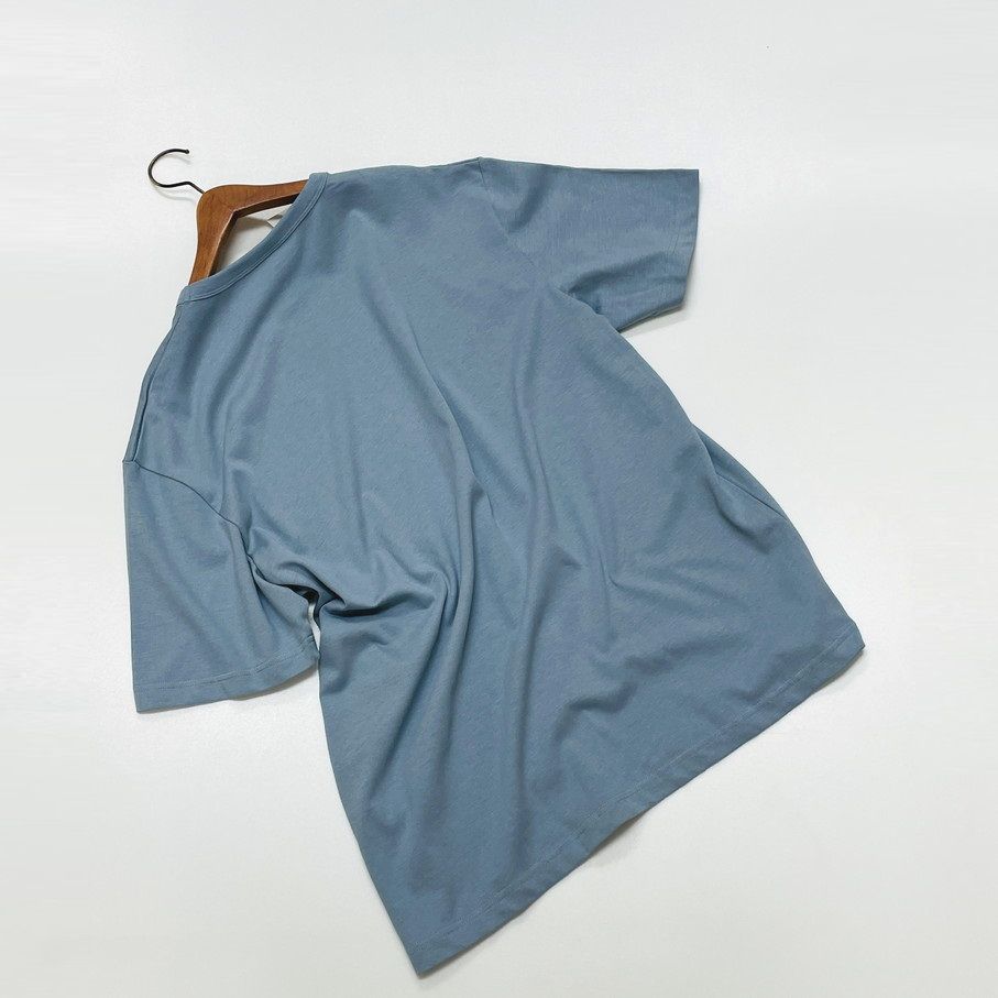 未使用品 /XL/ ZARA ライトブルー 半袖Tシャツ メンズ レディース タグ カジュアル アウトドア キャンプ トップス 通勤 定番 デイリー ザラ