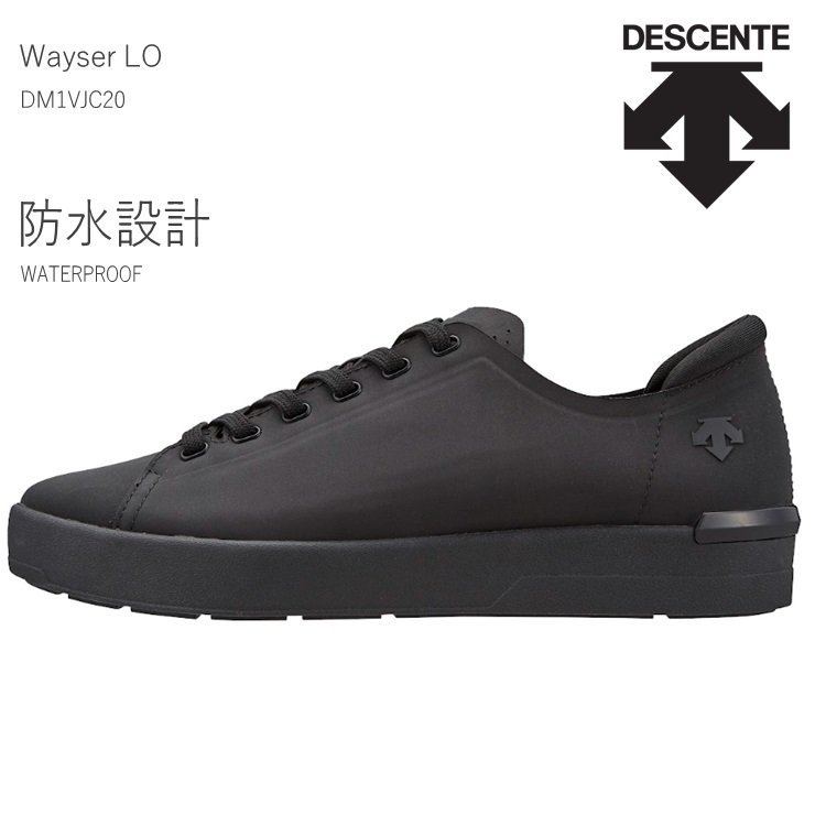 保存版】 新品 未使用 レインシューズ DM1VJC20BK LO WAYSER DESCENTE