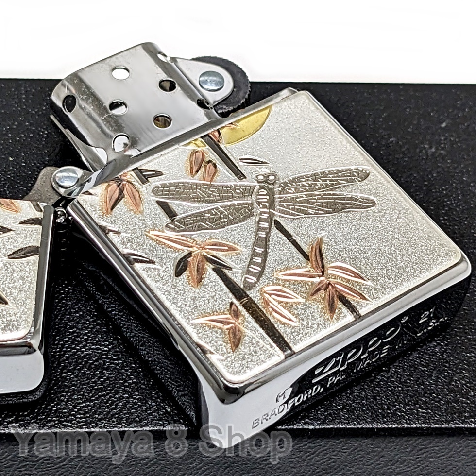 新品 ZIPPO 電鋳版 トンボ シルバー 和柄 ジッポー ライター_画像4