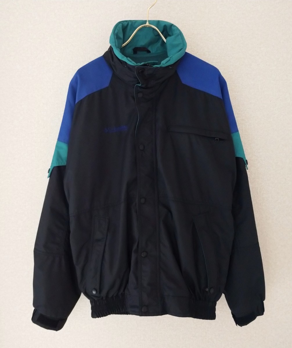 ◆90s Columbia ナイロンジャケット 黒 ◆コロンビア ブルゾン ブラック 90年代 vintage ヴィンテージ ビンテージ_画像1