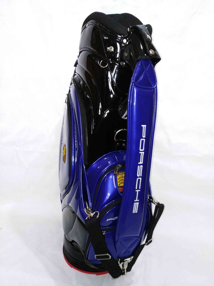 全新保時捷保時捷高爾夫球包支架包簡單運動員黑色×藍色 原文:新品 Porsche ポルシェ　ゴルフバッグ スタンドバッグ シンプルアスリート　黒×青 