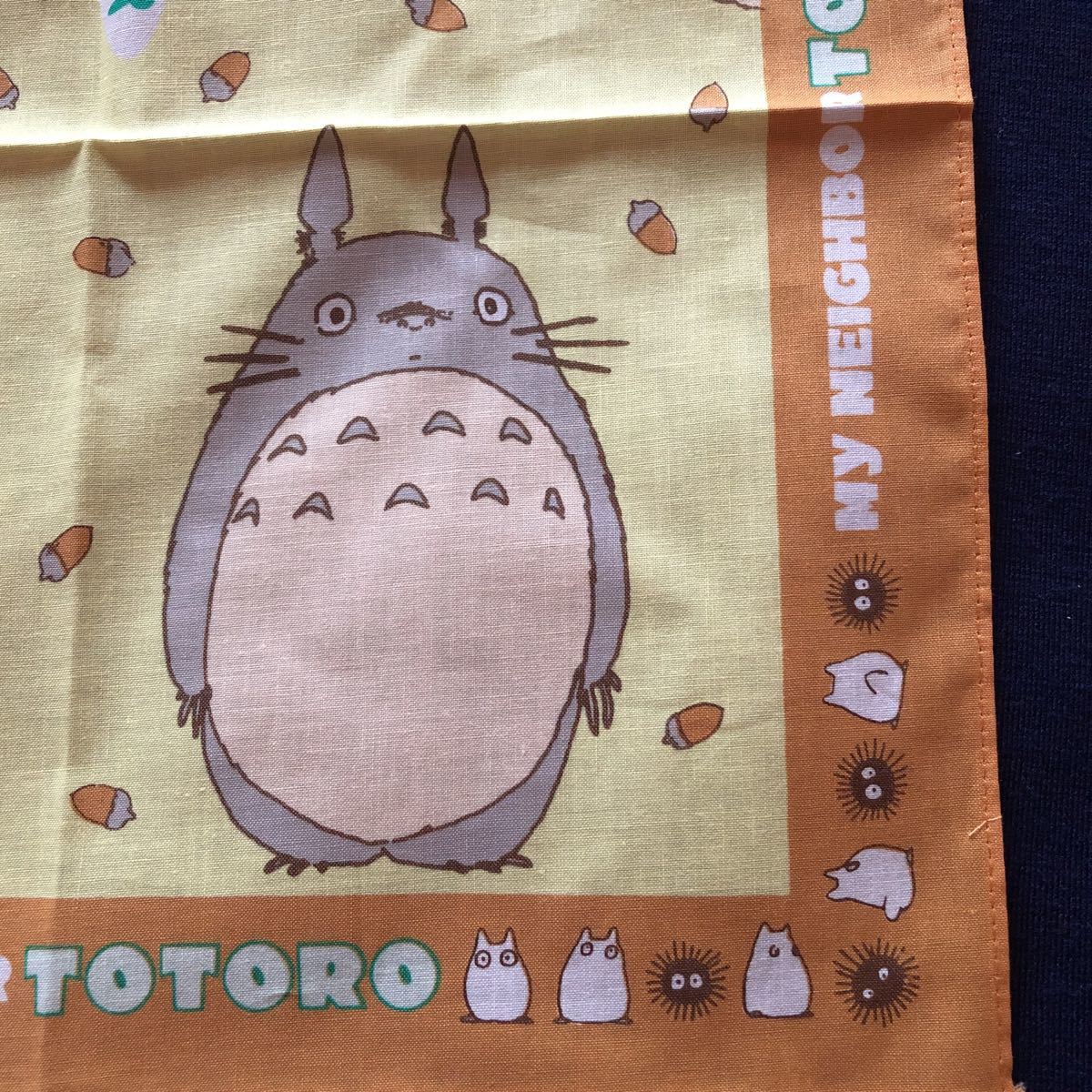 * retro * редкость редкий товар Tonari no Totoro носовой платок желтый подлинная вещь 