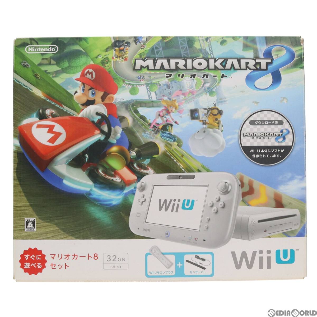 【期間限定送料無料】 【中古】[本体][WiiU]Wii シロ(WUP-S-WAGH)(60002494) マリオカート8セット すぐに遊べる U Wii U本体