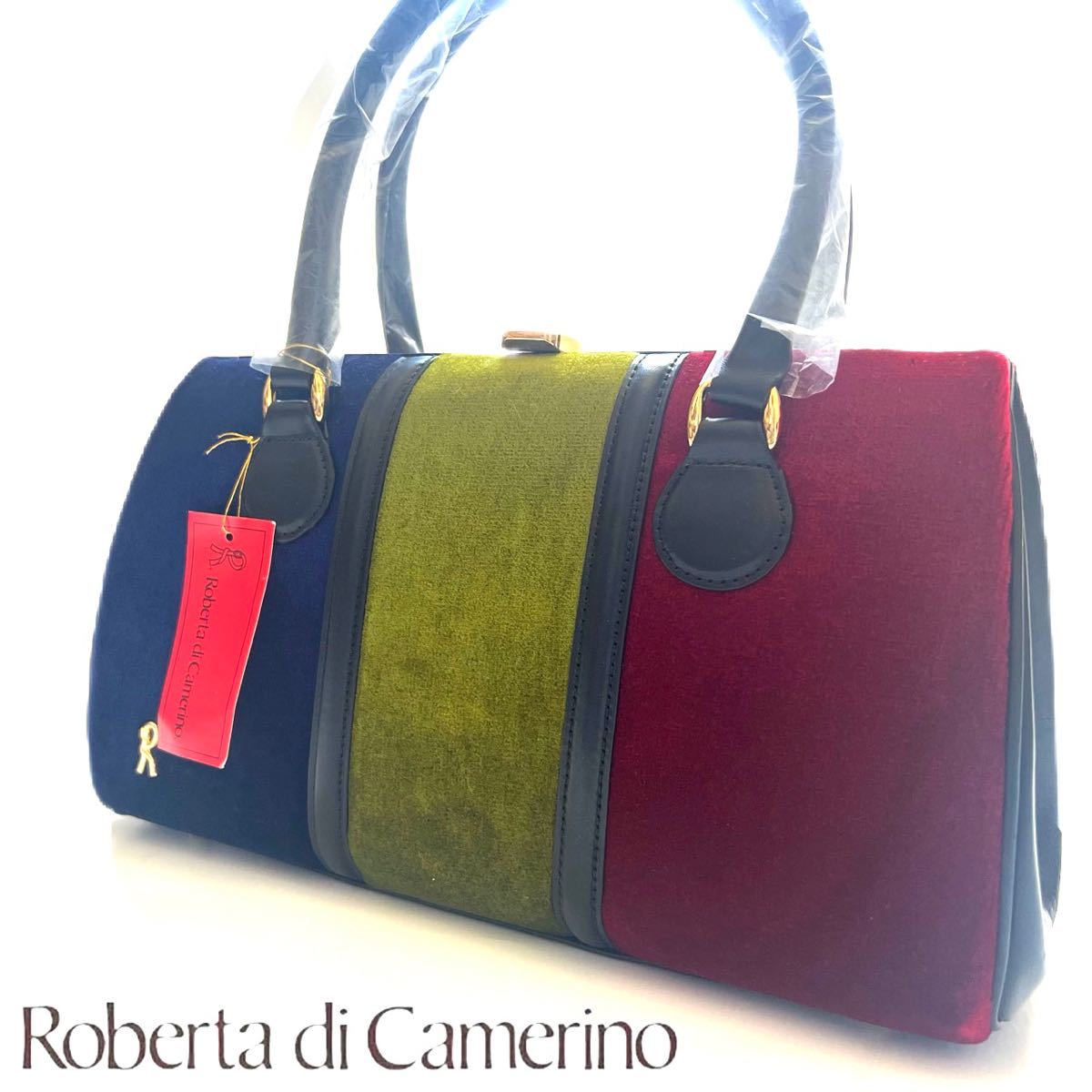 【送料無料】【新品】Roberta di Camerino ロベルタディカメリーノ　バゴンギ　ベロア　トートバッグ　ハンドバッグ　カバン　レディース