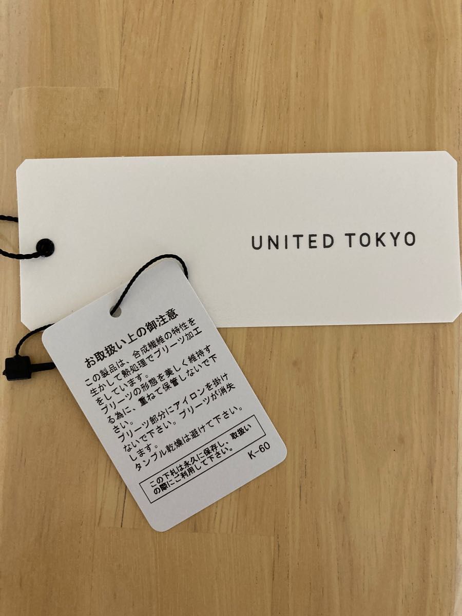 UNITED TOKYO のオーガンジーバックプリーツワンピース（Sサイズ）