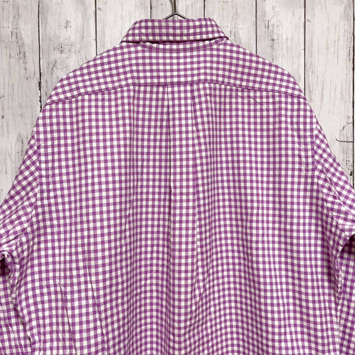 ラルフローレン Ralph Lauren CLASSIC FIT チェックシャツ 長袖シャツ メンズ ワンポイント コットン100% サイズ17 XLサイズ 3‐661_画像8