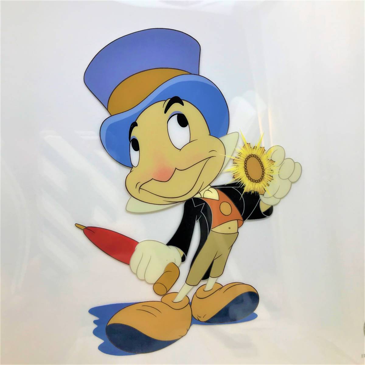 5000枚限定 セル画★ピノキオ Pinocchio ジミニー・クリケット Jiminy Cricket セリグラフ 壁掛け 額縁 絵 証明書★ディズニー Disney TDL