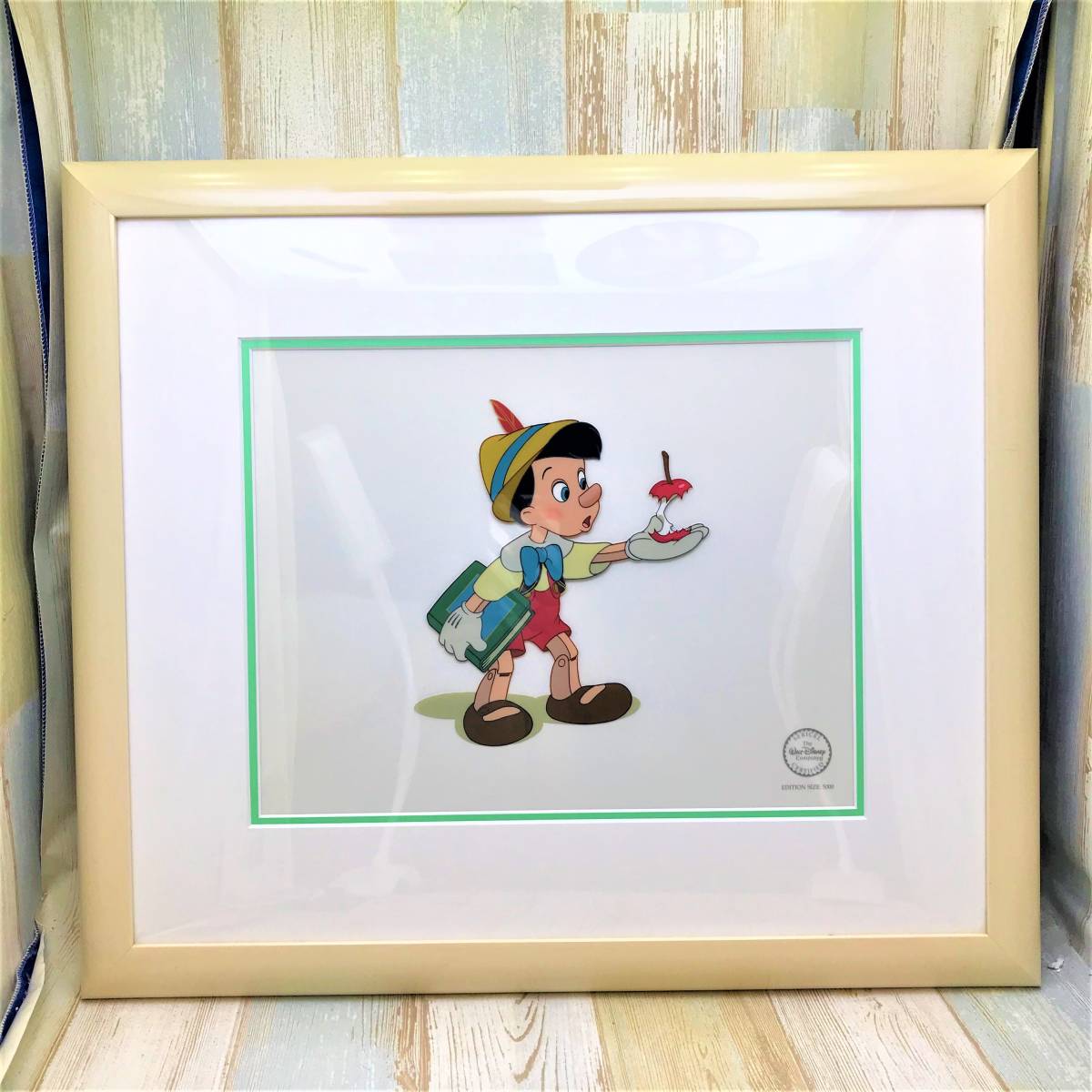 5000枚限定 セル画 ピノキオ Pinocchio セリグラフ 壁掛け 額縁 5000枚限定 セル画 ピノキオ Pinocchio セリグラフ 壁掛け 額縁