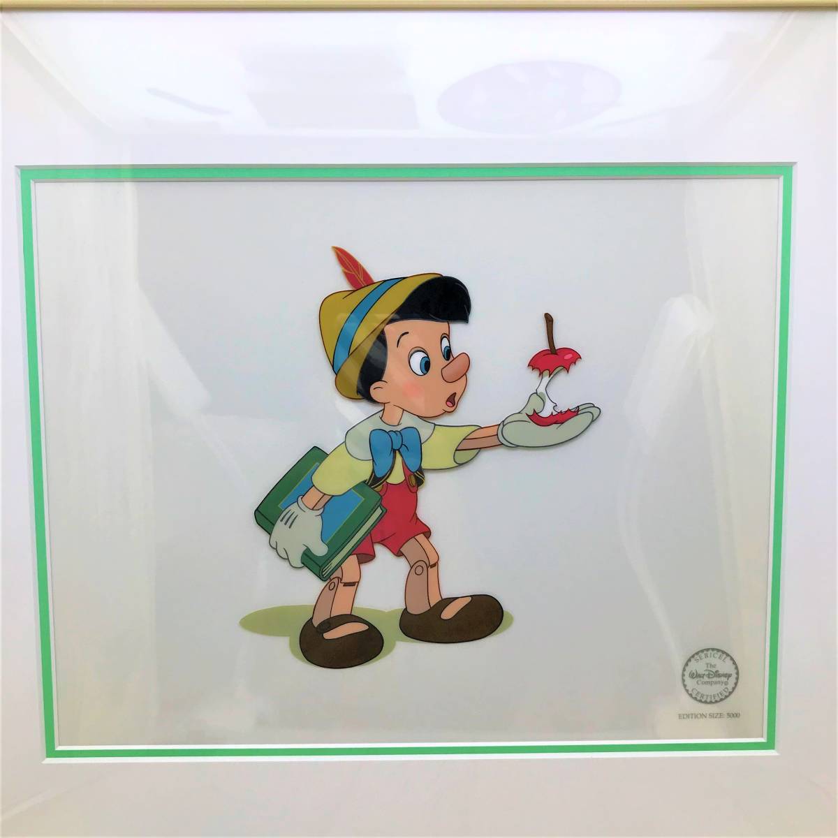 5000枚限定 セル画 ピノキオ Pinocchio セリグラフ 壁掛け 額縁 5000枚限定 セル画 ピノキオ Pinocchio セリグラフ 壁掛け 額縁