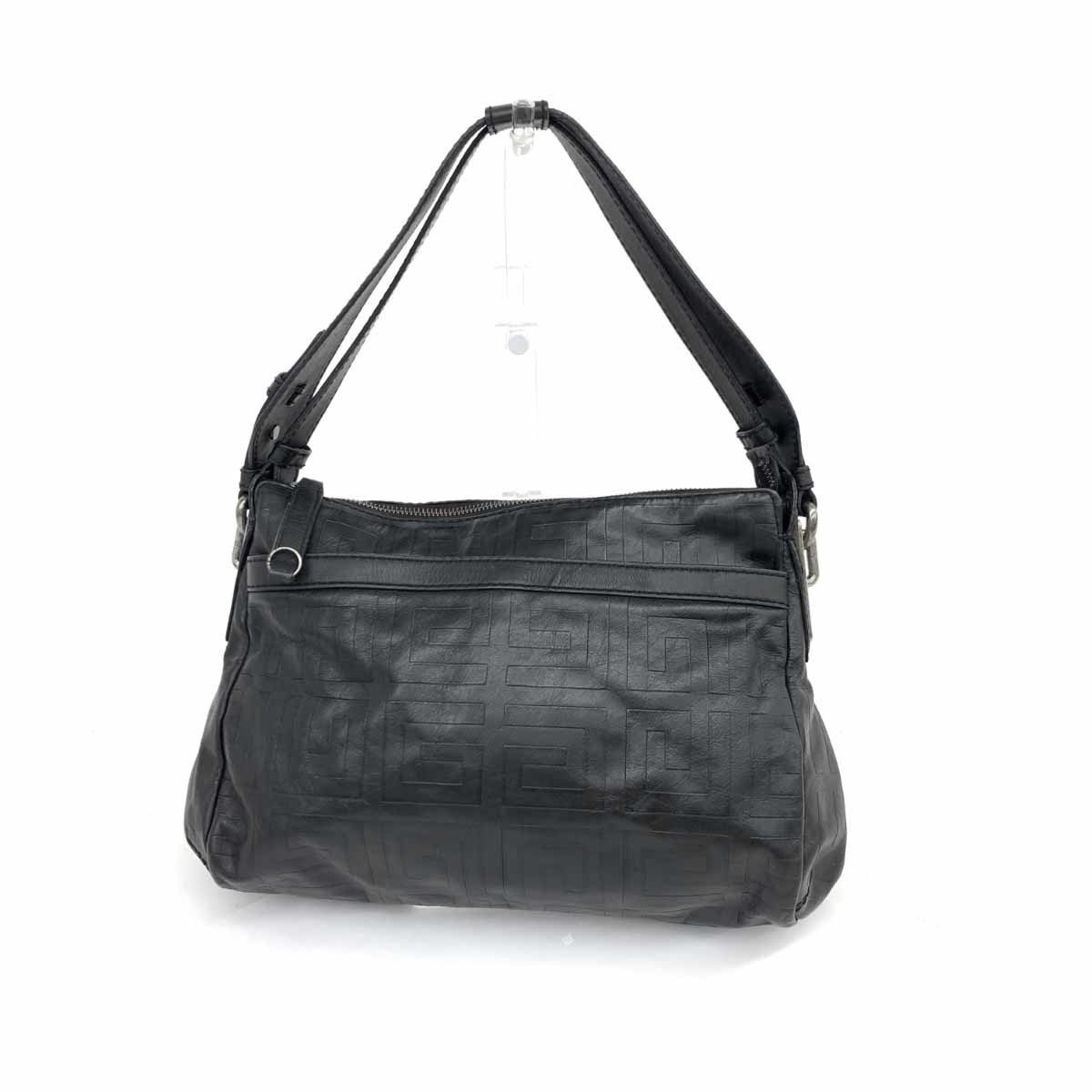 ◆GIVENCHY ジバンシィ ワンショルダーバッグ◆ ブラック レザー 4Gロゴ型押し レディース 肩掛け bag 鞄