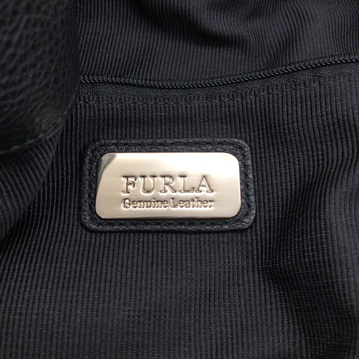 良好◆FURLA フルラ 2WAYバッグ◆ ブラック レザー レディース 多機能 bag 鞄 F6530 LIZ　サイドジップ ショルダー_画像7