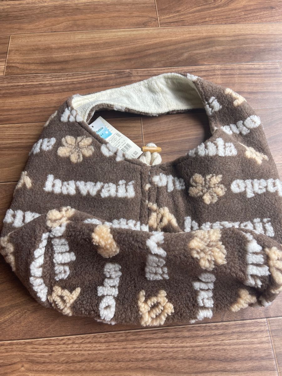 Hula Hawaii フラハワイ　新品タグ付　ハワイアン　ボア　トートバッグ
