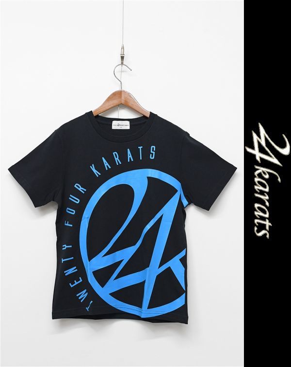 HGA-H283/新品 未使用 24Karats 半袖Tシャツ クルーネック ロゴ 150 S 黒/EXILE/三代目 J Soul Brothersの画像1