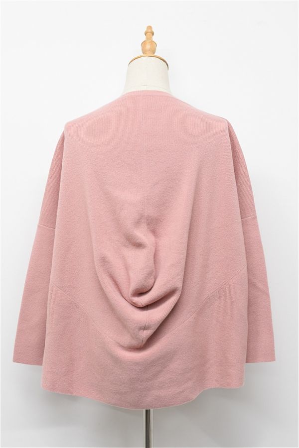 HGA-K299/ANTEPRIMA long sleeve sweater knitted cashmere Drop shoulder stretch deformation 38 M pink 