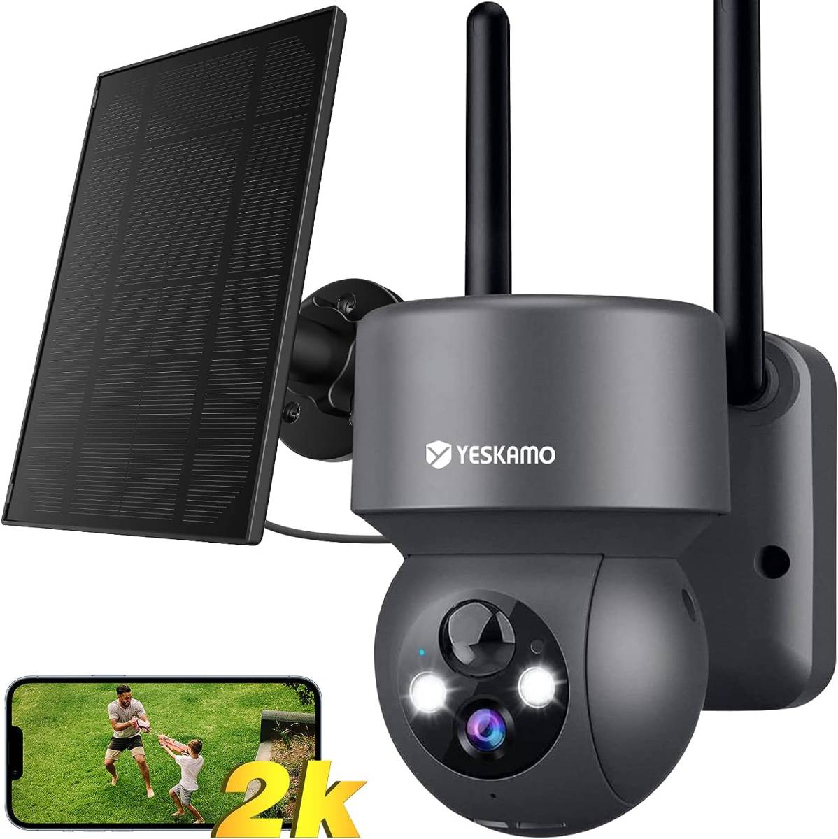 新作入荷SALE YESKAMO 防犯カメラ 屋外 WiFi 1080P パンチルト 360