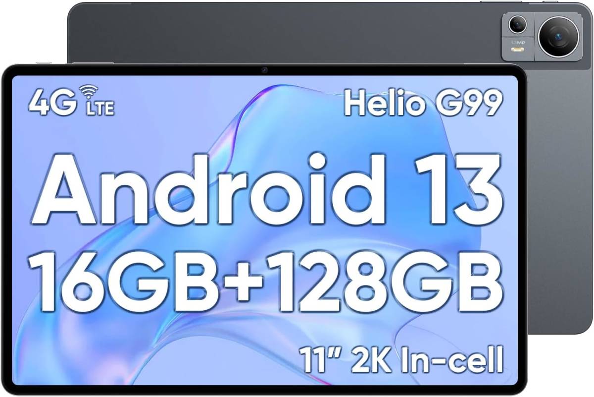 Android13 11インチ N-one NPad X MTK G99 8-CPU 4G-LTE 16GB(8+8拡張